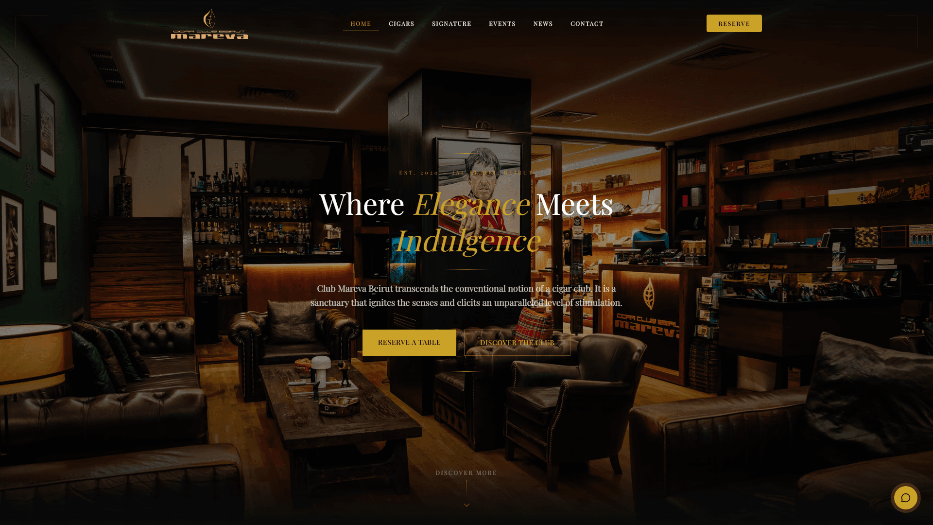 Club Mareva Beirut — Premium Cigar Lounge — Club Mareva Beirut project screenshot