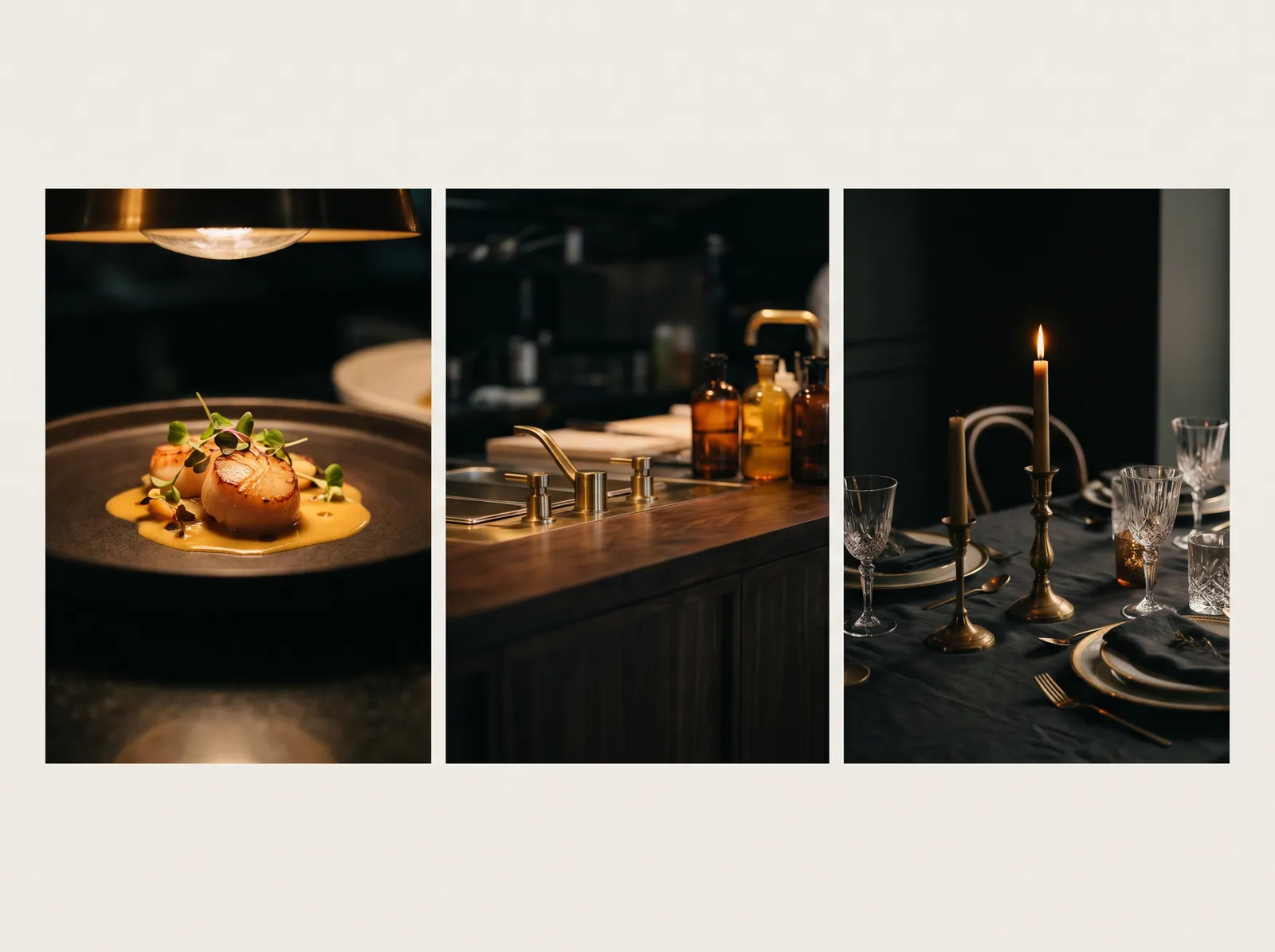 Moody chef's counter